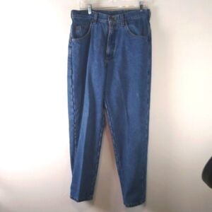 L.L. Bean Flannel Lined Blue Jeans Relaxed Fit - 33x30
